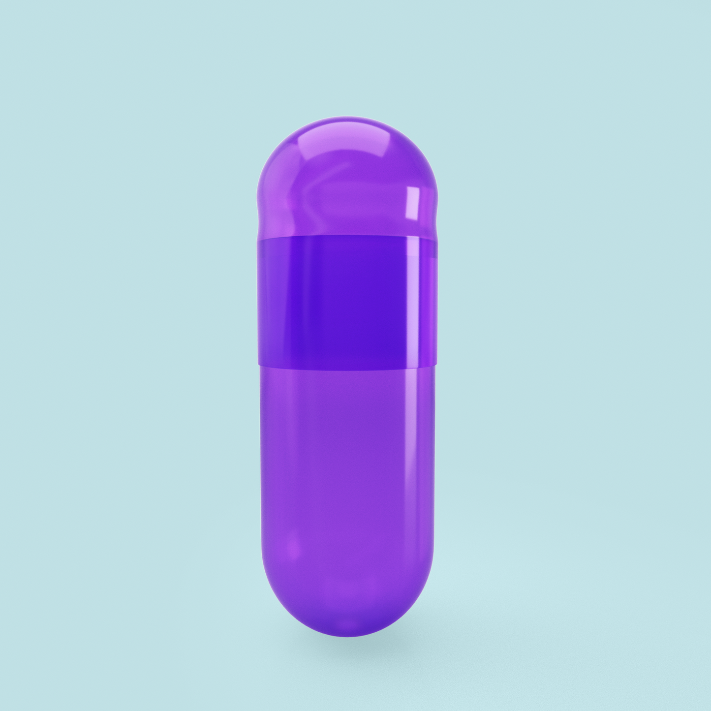 Titanium Dioxide (TiO2) Free - Colored Empty Gelatin Capsules Size 00 (Box of 75,000) - Purple